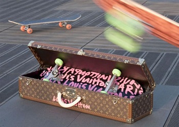 Skateboard Louis Vuitton.(DramaFever)