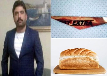 Osman dan pisau cukur dalam roti.(mirror.co.uk)