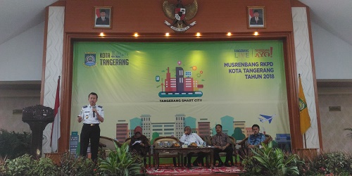 Soeharto saat acara diskusi Musrenbang RKPD Kota Tangerang.(tia)