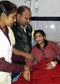 Neha Begum saat di rumah sakit.(metro.co.uk)