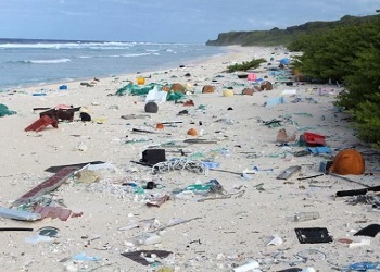 Sampah plastik di sepanjang pantai. (telegraph)