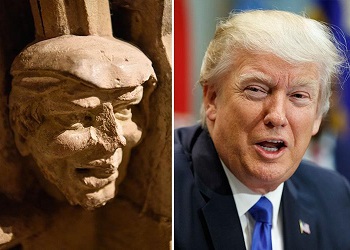 Batu yang mirip Donald Trump.(thesun.co.uk)