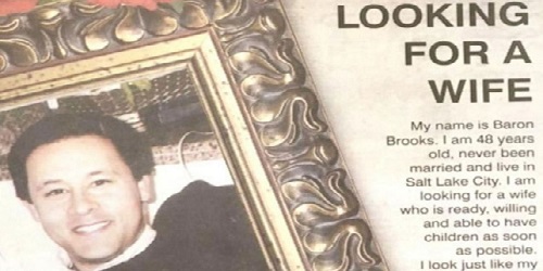 Baron Brooks dalam iklan di koran.(realclear)