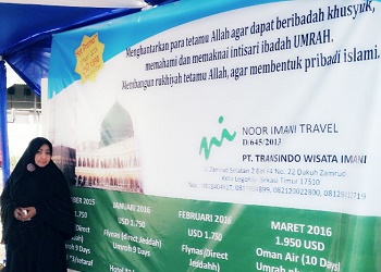 Nurlaelasari, Dirut & salah satu pendiri Noor Imani Travel.(asri)