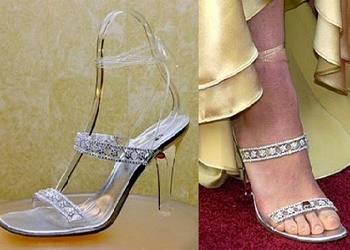 Sepatu Cinderella Stuart Weitzman.(bbs)