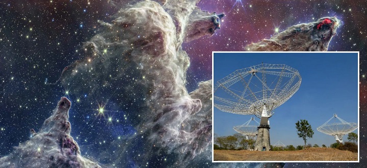 Canadian and Indian astronomers pick up signals from a galaxy of nearly 9 billion lights