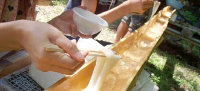 Tradisi Unik di  Jepang  Makan Mi yang Meluncur dari Bilah 